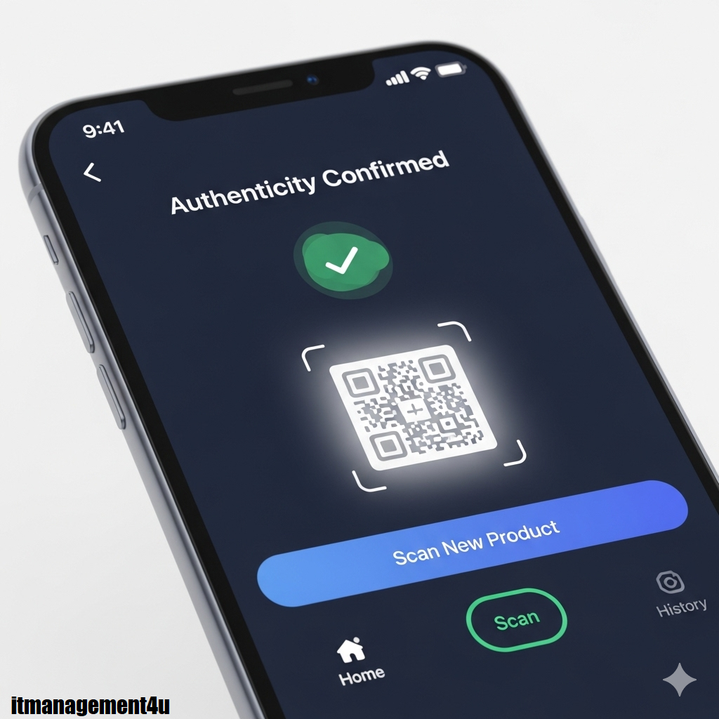 genuine product authentication message ui